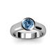 3 - Enola Blue Topaz Solitaire Engagement Ring 