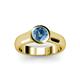3 - Enola Blue Topaz Solitaire Engagement Ring 