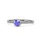 1 - Irene Tanzanite and Diamond Halo Engagement Ring 