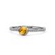 1 - Irene Citrine and Diamond Halo Engagement Ring 