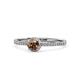 1 - Irene Smoky Quartz and Diamond Halo Engagement Ring 