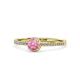 1 - Irene Pink Tourmaline and Diamond Halo Engagement Ring 
