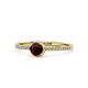 1 - Irene Red Garnet and Diamond Halo Engagement Ring 