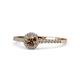 1 - Cyra Smoky Quartz and Diamond Halo Engagement Ring 