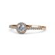 1 - Cyra Diamond Halo Engagement Ring 