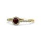 1 - Cyra Red Garnet and Diamond Halo Engagement Ring 