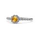 1 - Fiore Citrine and Diamond Halo Engagement Ring 