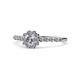 1 - Fiore Diamond Halo Engagement Ring 