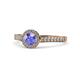 1 - Arael Tanzanite and Diamond Halo Engagement Ring 