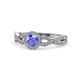 1 - Alita Tanzanite and Diamond Halo Engagement Ring 