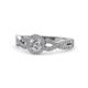 1 - Alita Diamond Swirl Halo Engagement Ring 