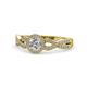 1 - Alita Diamond Swirl Halo Engagement Ring 