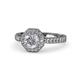 1 - Aura Diamond Halo Engagement Ring 