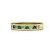 1 - Vanna 2.20 mm Emerald and Diamond 9 Stone Wedding Band 