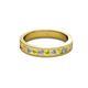 2 - Vanna 2.20 mm Yellow Sapphire and Diamond 9 Stone Wedding Band 