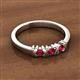 2 - Fiona Ruby XOXO Three Stone Engagement Ring 