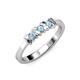 2 - Fiona Aquamarine XOXO Three Stone Engagement Ring 