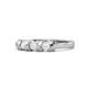 1 - Fiona White Sapphire XOXO Three Stone Engagement Ring 