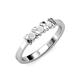 2 - Fiona White Sapphire XOXO Three Stone Engagement Ring 