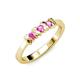 2 - Fiona Pink Sapphire XOXO Three Stone Engagement Ring 