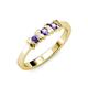 2 - Fiona Iolite XOXO Three Stone Engagement Ring 