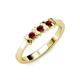 2 - Fiona Red Garnet XOXO Three Stone Engagement Ring 