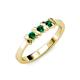 2 - Fiona Emerald XOXO Three Stone Engagement Ring 