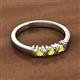 2 - Fiona Yellow Sapphire XOXO Three Stone Engagement Ring 