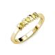 2 - Fiona Yellow Sapphire XOXO Three Stone Engagement Ring 