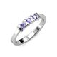 2 - Fiona Tanzanite XOXO Three Stone Engagement Ring 