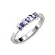 2 - Fiona Iolite XOXO Three Stone Engagement Ring 