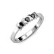 2 - Fiona Black Diamond XOXO Three Stone Engagement Ring 
