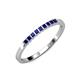 3 - Neria 2.00 mm Blue Sapphire 9 Stone Wedding Band 