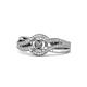 1 - Aimee Signature Semi Mount Bypass Halo Engagement Ring 