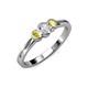 2 - Irina Diamond and Yellow Sapphire Three Stone Engagement Ring 