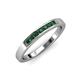 3 - Kathiryn 2.40 mm Emerald 7 Stone Wedding Band 