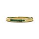 1 - Kathiryn 2.00 mm Emerald 7 Stone Wedding Band 