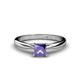 1 - Celine Princess Cut Iolite Solitaire Engagement Ring 