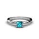 1 - Celine Princess Cut London Blue Topaz Solitaire Engagement Ring 