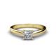 1 - Celine Princess Cut Diamond Solitaire Engagement Ring 