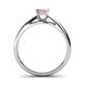 5 - Celine Princess Cut Pink Tourmaline Solitaire Engagement Ring 