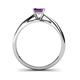 5 - Celine Princess Cut Amethyst Solitaire Engagement Ring 