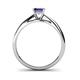 5 - Celine Princess Cut Iolite Solitaire Engagement Ring 