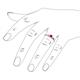 6 - Celine Princess Cut Red Garnet Solitaire Engagement Ring 
