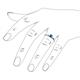 6 - Celine Princess Cut Blue Diamond Solitaire Engagement Ring 