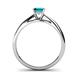 5 - Celine Princess Cut London Blue Topaz Solitaire Engagement Ring 