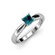 3 - Adsila Princess Cut Blue Diamond Solitaire Engagement Ring 