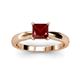 2 - Adsila Princess Cut Red Garnet Solitaire Engagement Ring 