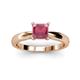 2 - Adsila Princess Cut Rhodolite Garnet Solitaire Engagement Ring 