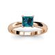2 - Adsila Princess Cut Blue Diamond Solitaire Engagement Ring 